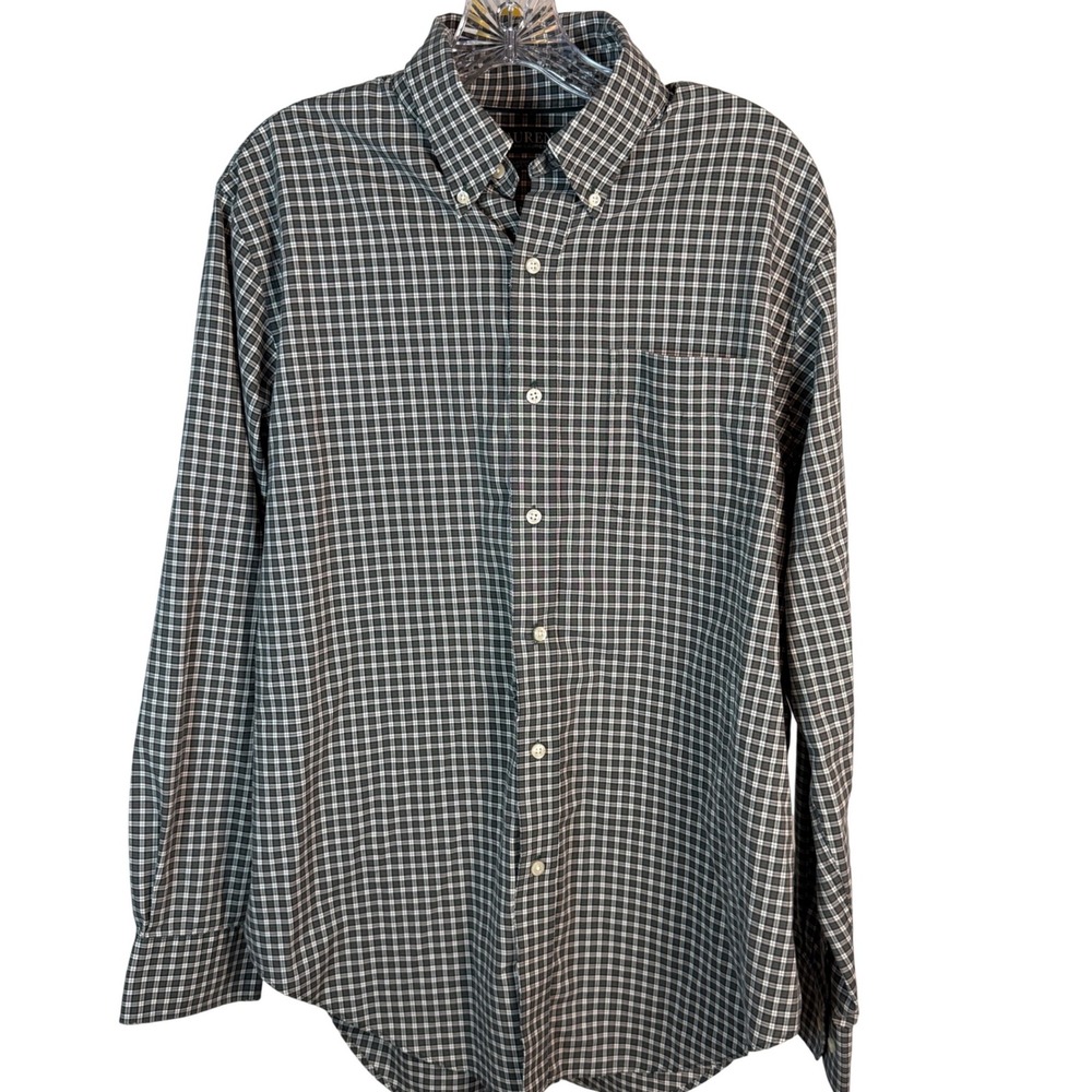 Lauren Ralph Lauren Mens Plaid Buttonβ Down Shirt 16 34/35 Green Classic Fit